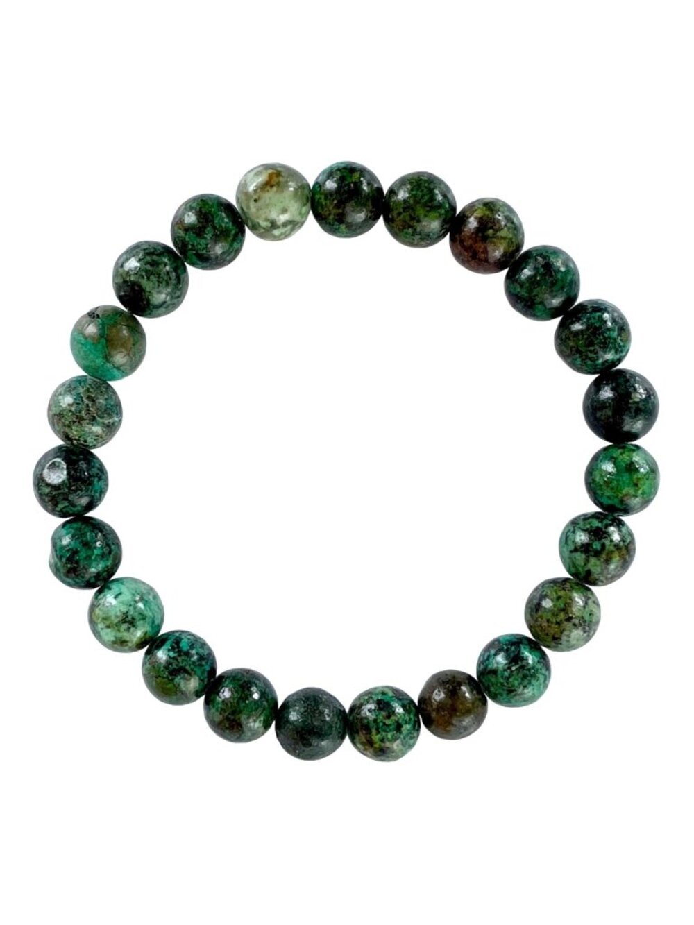 Natural African Turquoise Beaded Stretch Bracelet 8mm Stone Beads Men and Women
